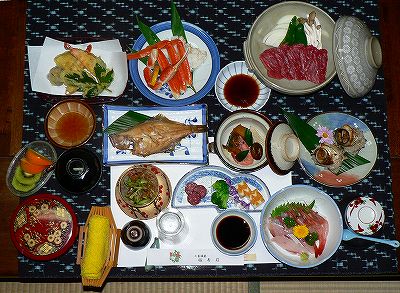 山陰・浜坂・七釜温泉 福寿荘 基本宿泊プランのお料理